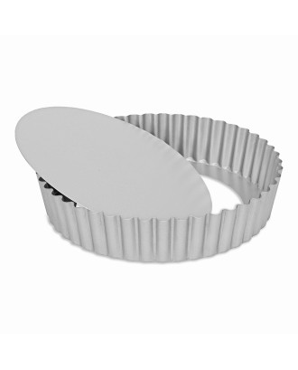Forma adanca pentru tarta, baza detasabila, otel, 25 cm, colectia SilverTop - PATISSE